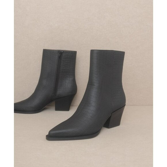 OASIS SOCIETY Miley - Alligator Print Booties - Picture 9 of 16